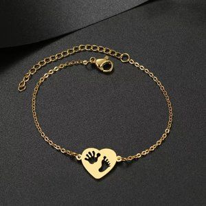 Baby handprints footprints bracelet